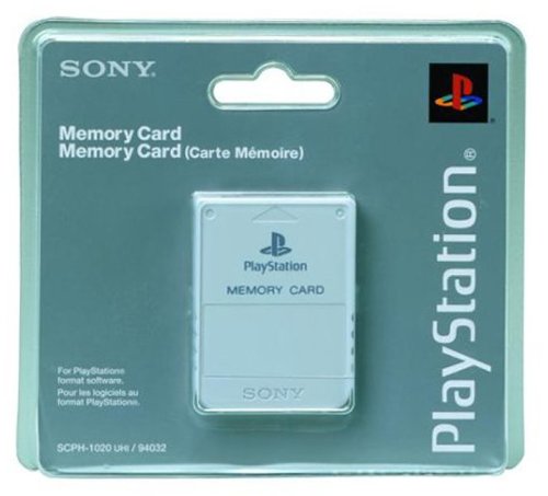 Carte Mémoire Neuve Pour PlayStation 1 (PS1, PSOne) - 1 Mo, Couleur Blanche - Compatible Toutes Versions